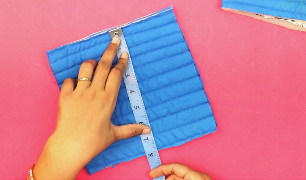 bag cloth measure the cloth and cut 