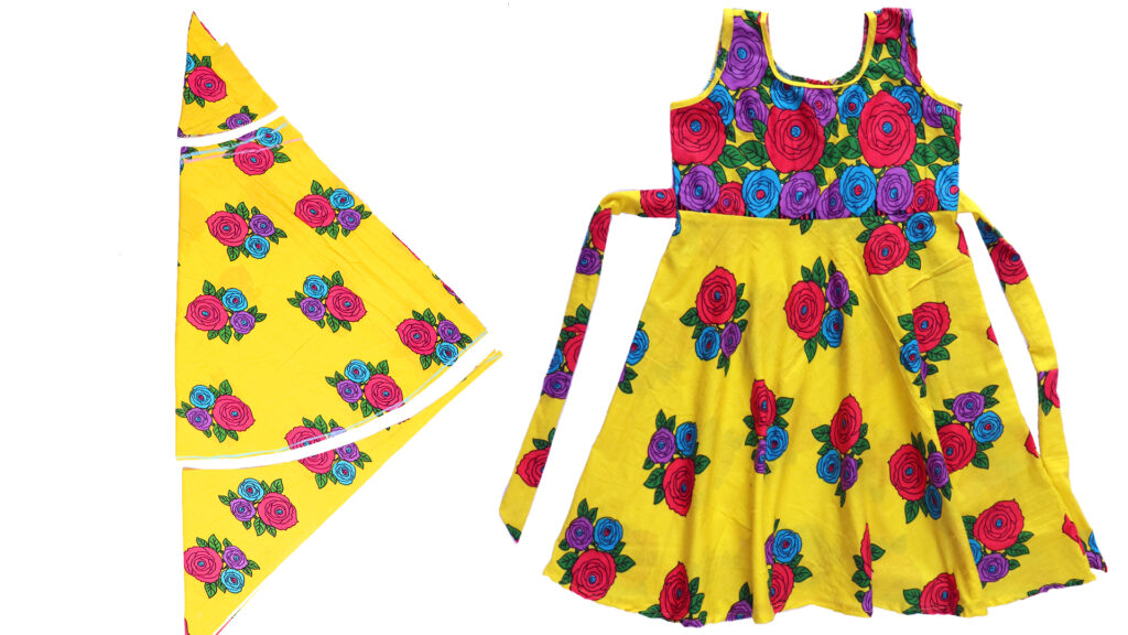 Step-by-Step Floral Full Flared Baby Frock Tutorial