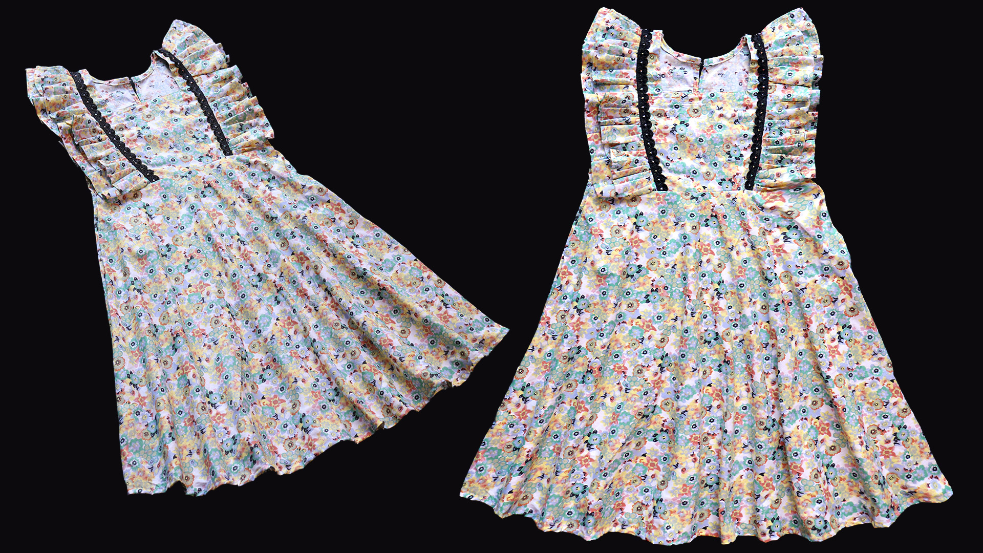 Sew a Perfect Full-Flare Baby Frock with Ruffled Details Cutting and Stitching