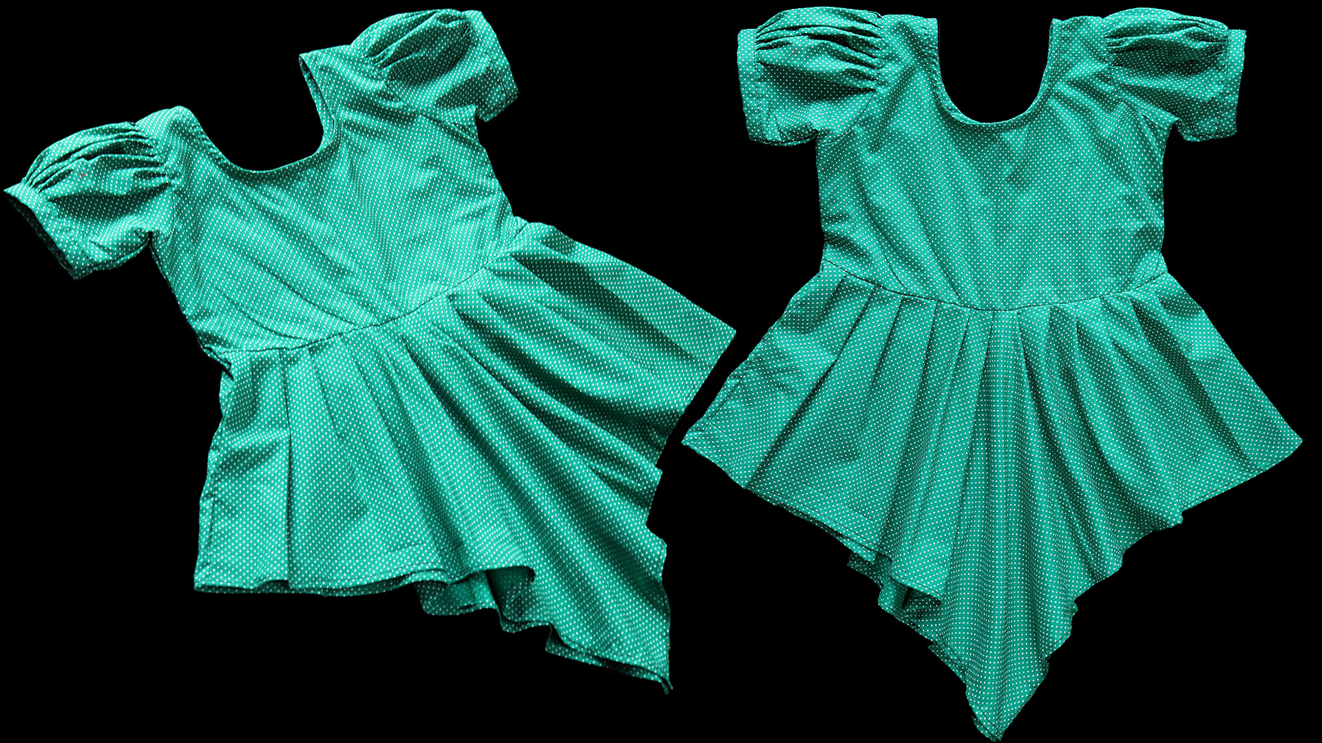 Stylish Pointed Hem Baby Frock with Puff Sleeves Cutting and Stitching Tutorial