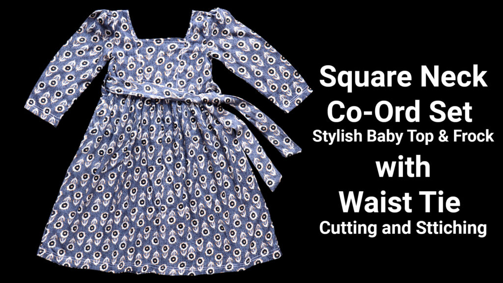 Square Neck Co-Ord Set Baby Frock