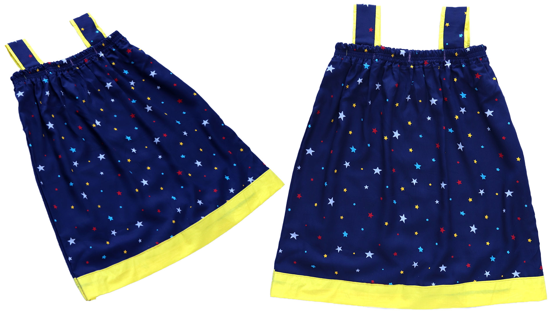 Strap Style Sleeveless Baby Frock with Elastic Top